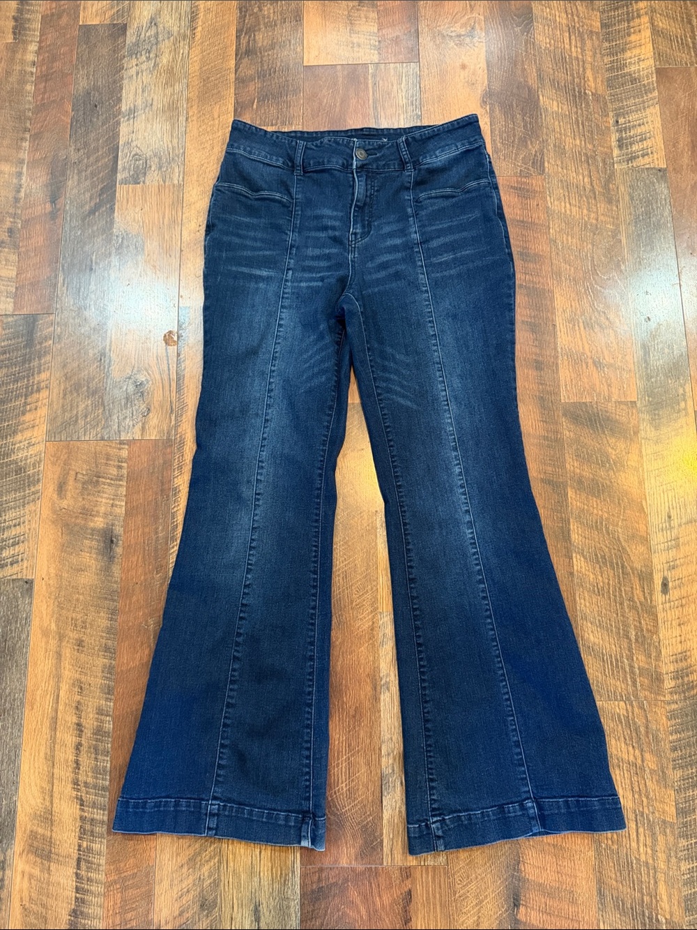 Dark Blue Women's Flared Jeans 12 (850)